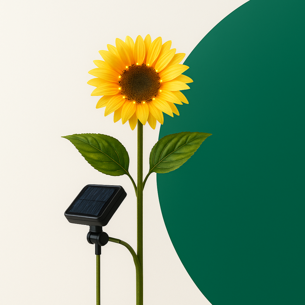 Jardinvert Lampe Solaire Tournesol Lot de 3 Fleurs Lumineuses