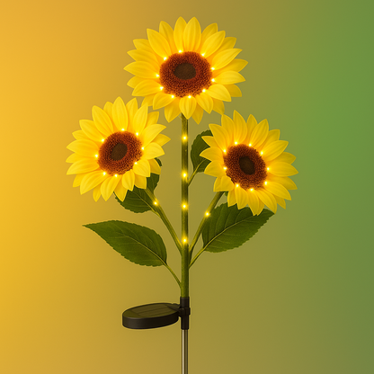 Jardinvert Lampe Solaire Tournesol  Lot de 3 Fleurs Lumineuses